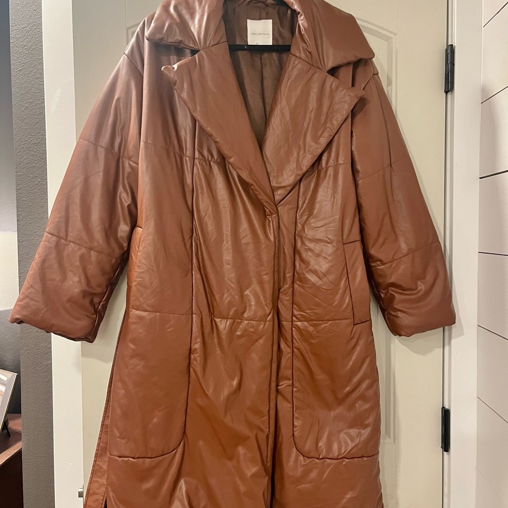 Avec Les Filles Chestnut Puffer Coat